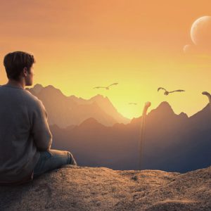 Sunset In The Land Of Dinosaurs NFT